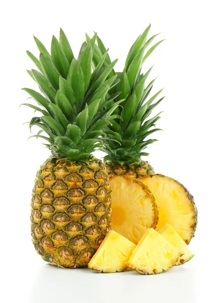 Fresh pineapples with slices — Stock Photo, Image
