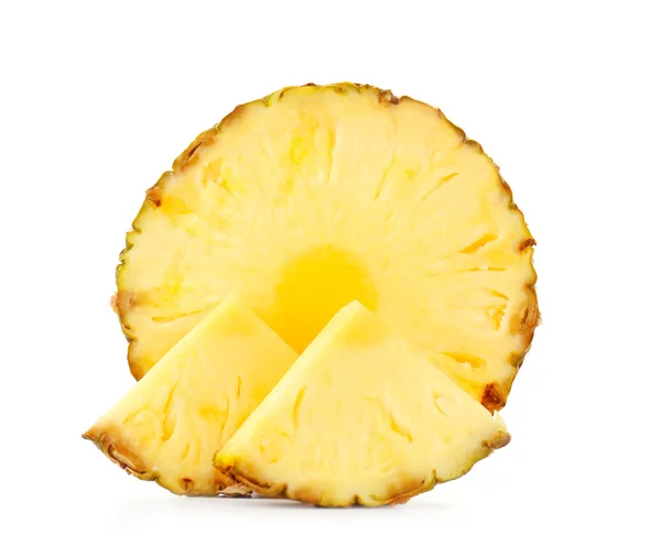 Pineapple slices  on white — Stock Photo, Image