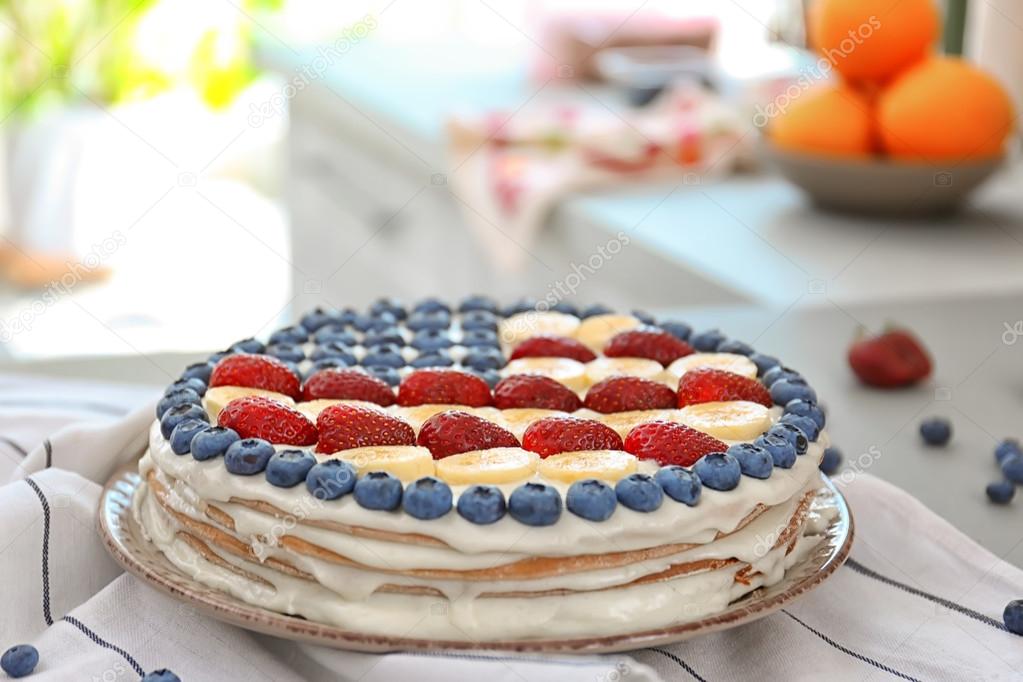 Gateau Drapeau Patriotique Americain Image Libre De Droit Par Belchonock C