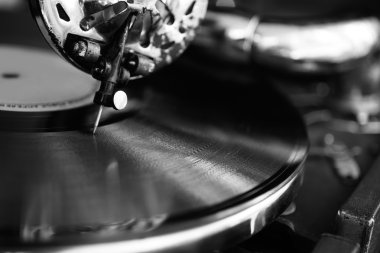 Eski gramofon portre