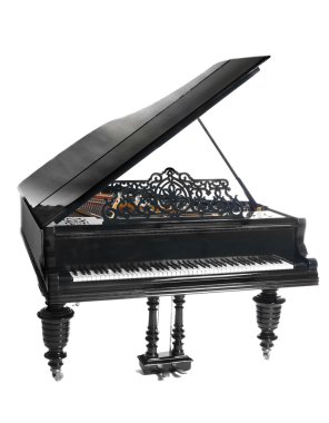 Piyano beyaz arka plan üzerinde