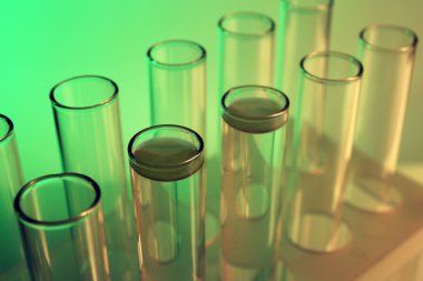 Arka plan üzerinde test tüpleri