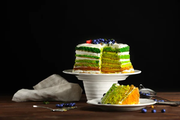 Leckerer Kuchen Nahaufnahme — Stockfoto