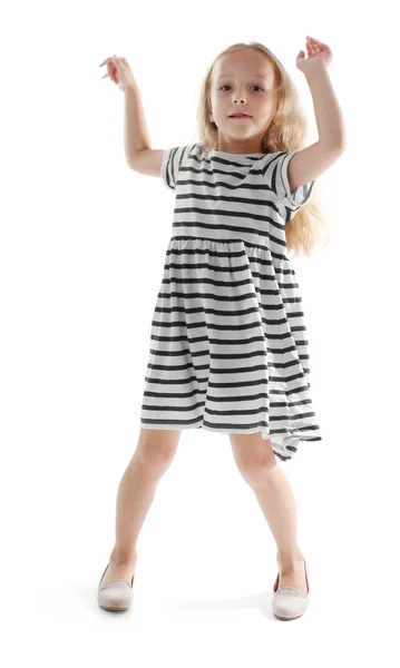 Cheerful little girl dancing — Stock Photo, Image