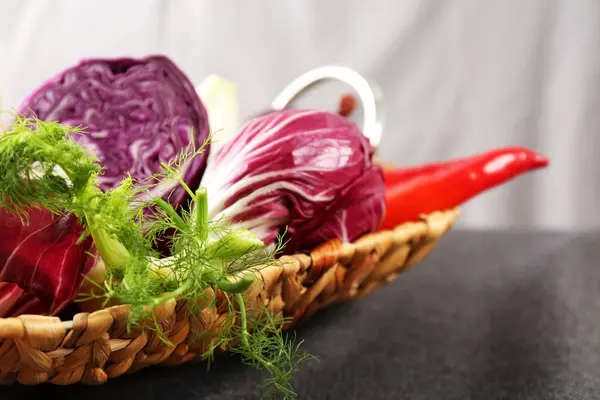 バック グラウンドでの新鮮野菜 — ストック写真