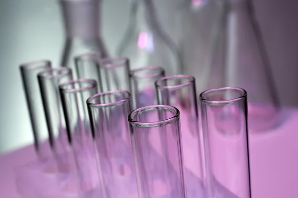 Test tubes on background — Stock Photo, Image