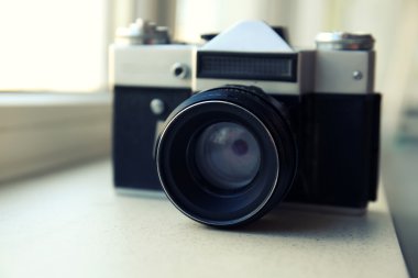 Arka plan üzerinde Retro kamera