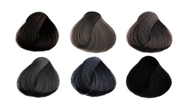 Saç farklı renk paleti.