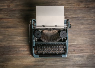 Vintage daktilo Üstten Görünüm 