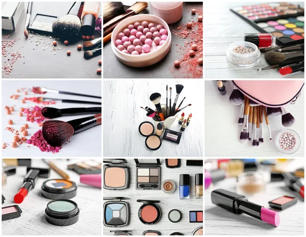 Collage of cosmetic products. — Stock Photo, Image