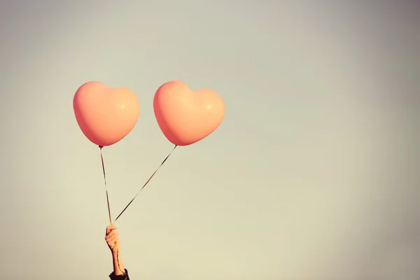 Love heart balloons — Stock Photo, Image