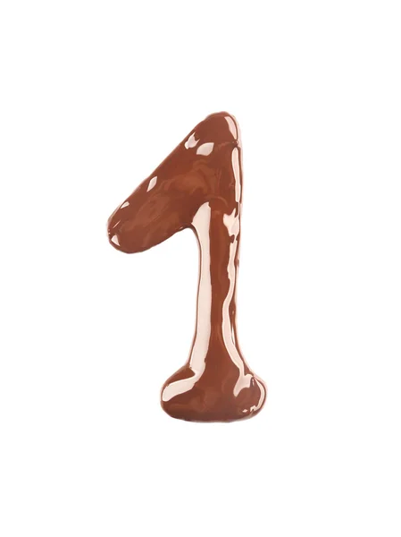 Sıvı çikolata yapılan numarası — Stok fotoğraf