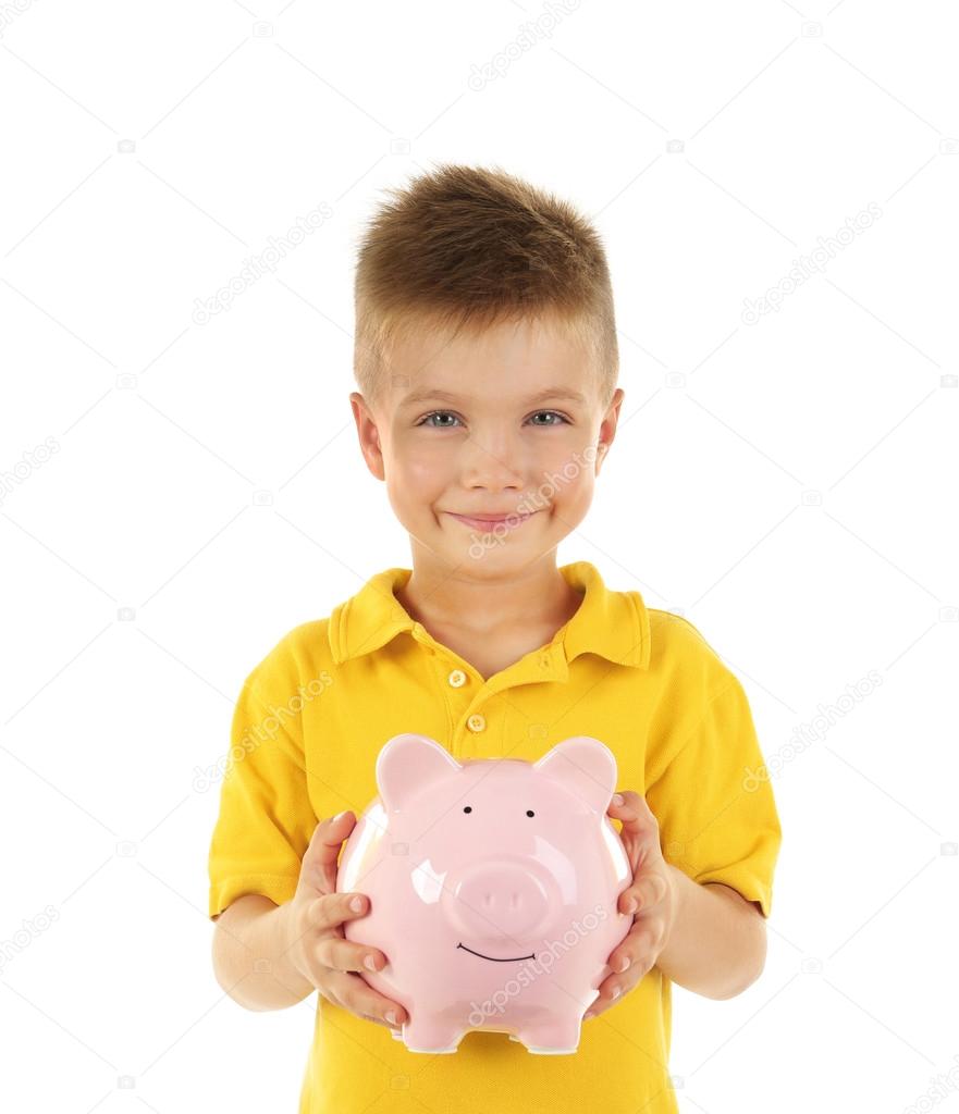 boy with piggy bank