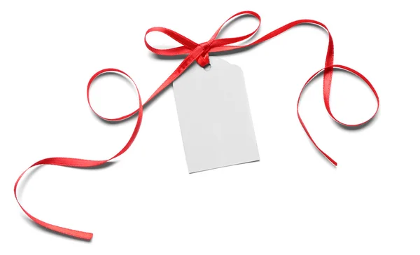 Card with ribbon isolated — Stock Photo, Image