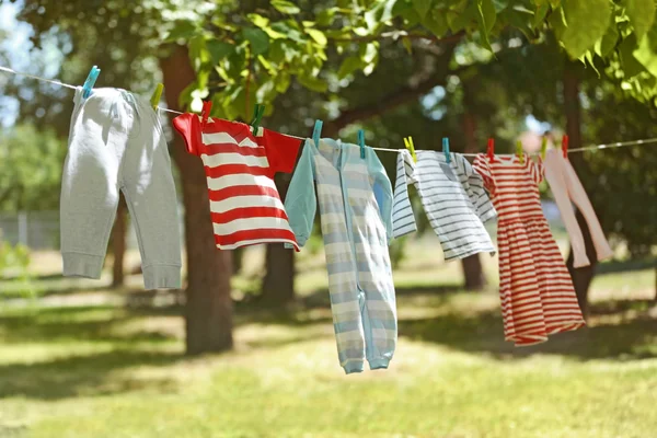 Baby laundry hanging — Stock Photo, Image