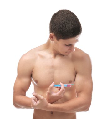 Beyaz steroid ile sporcu