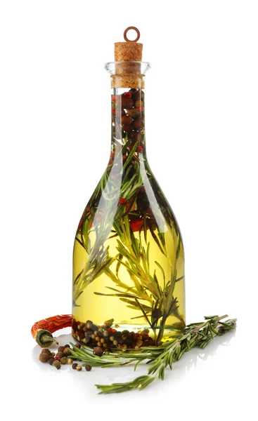 Olive oil with spices — Stock Photo, Image