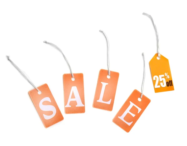 Sale labels on white — Stock Photo, Image