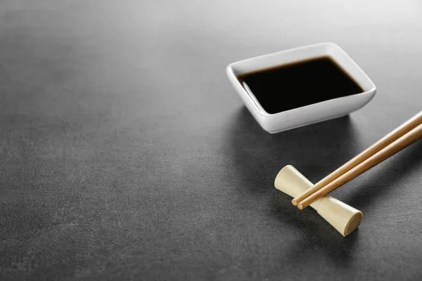 Chopsticks and soy sauce — Stock Photo, Image