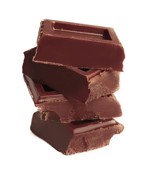 Stapel chocoladestukjes — Stockfoto