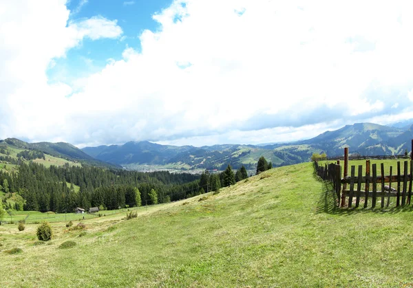 Collines vertes dans les montagnes — Photo