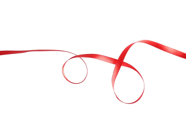 Red silk ribbon — Stock Photo, Image