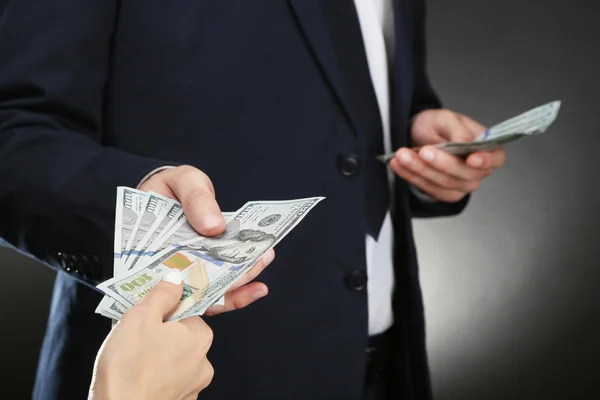 Businessman receiving bribe — Stock Photo, Image