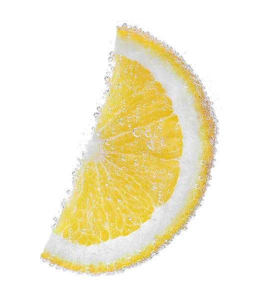 Lemon slice in a water — Stock Photo, Image
