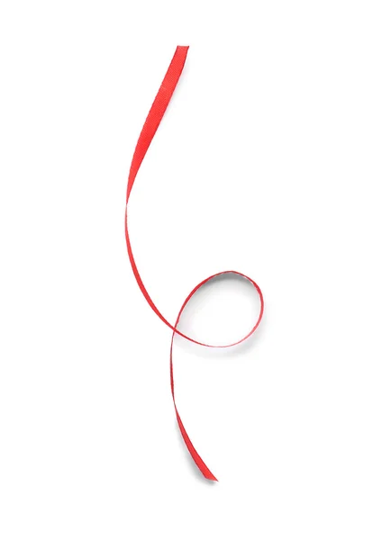 Silk red ribbon — Stock Photo, Image