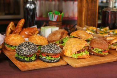 sayaç üzerinde farklı burger