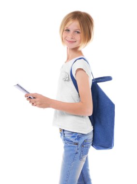 Beyaz güzel kız öğrenci