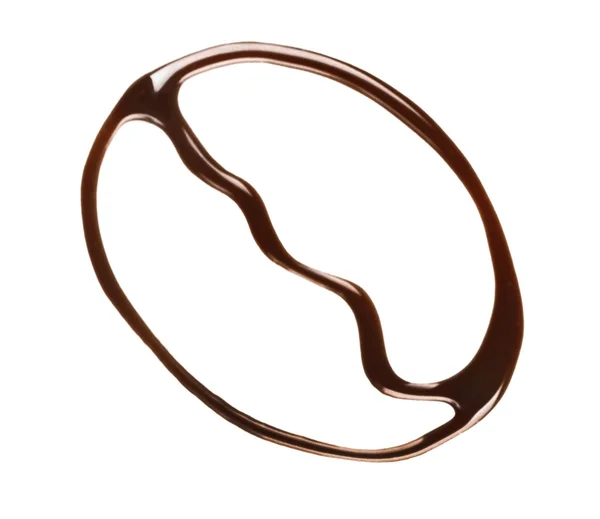 Coffee bean made of liquid chocolate — Stock Photo, Image