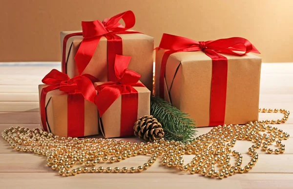 Gift boxes on background — Stock Photo, Image