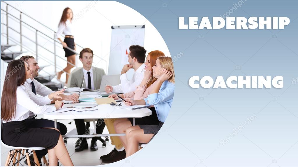Leadership coaching concept. people in office