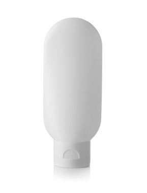 Creme şişe, üzerinde beyaz izole