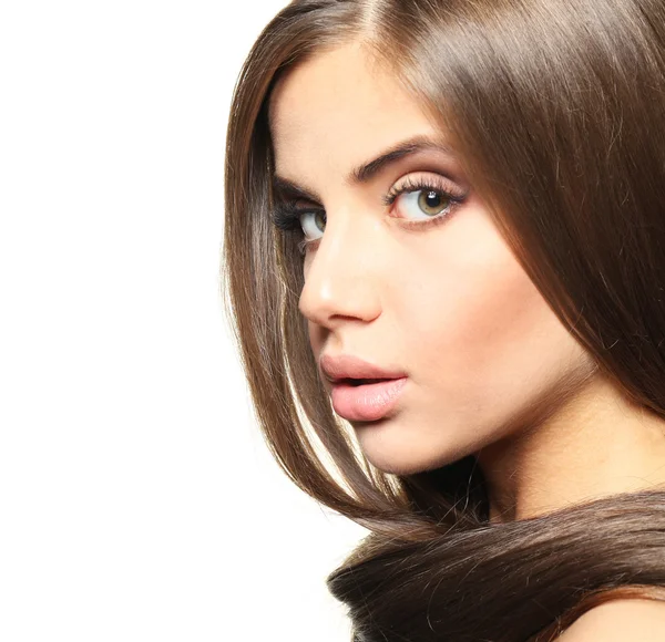 Mujer joven con cabello sano — Foto de Stock