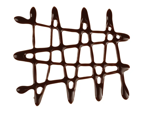 Padrão abstrato feito de chocolate, isolado em branco — Fotografia de Stock