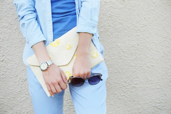 Young woman with fashion details — Stock Photo, Image