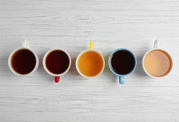 Cups of different tea — Stock Photo, Image