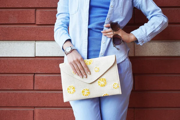 Young woman with fashion details — Stock Photo, Image