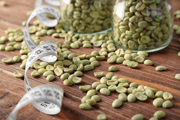 Ziaren zielonej kawy — Zdjęcie stockowe