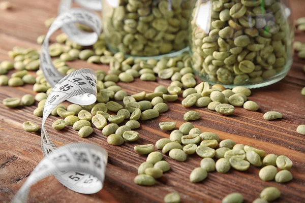 Chicchi di caffè verde — Foto Stock