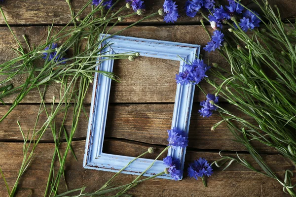 Retro frame with bluettes — Stock Photo, Image