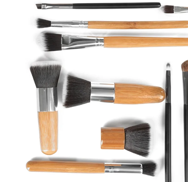 Make up brushes on white — Stock Photo, Image