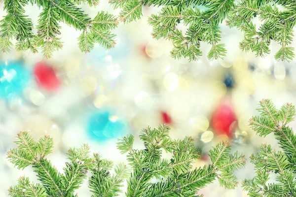 Christmas framework with fir tree — Stock Photo, Image