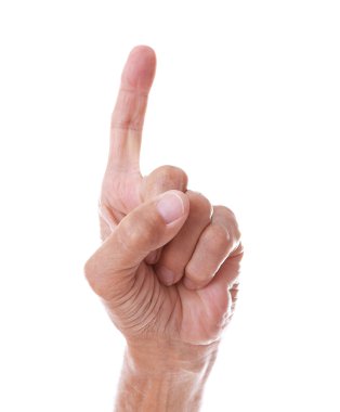 Yaşlı adam elinde bir beyaz