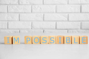 Ahşap küpleri ile kelime imkansız 