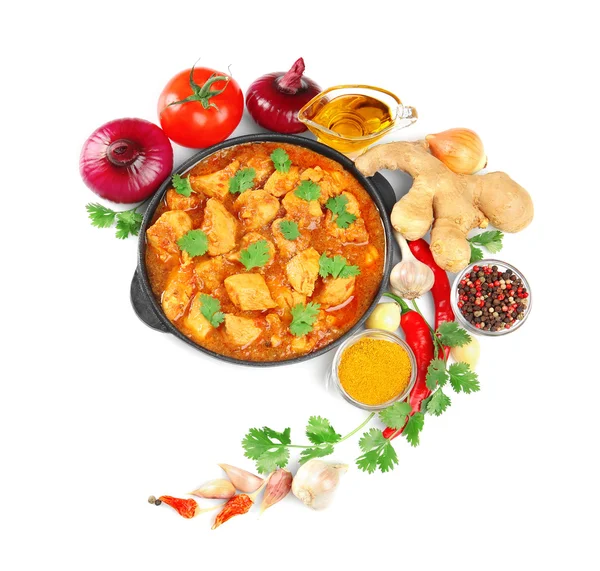Pollo al curry con verduras — Foto de Stock