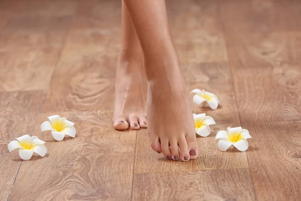 Çiçekli kadın ayakları — Stok fotoğraf