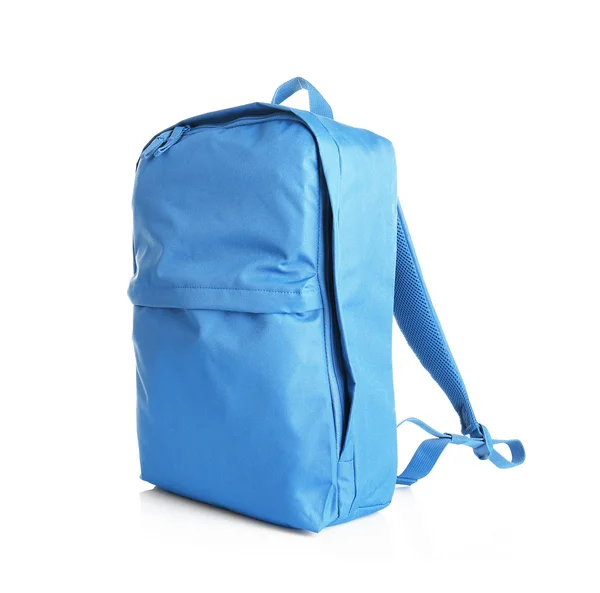 Blauer Rucksack auf Hintergrund — Stockfoto